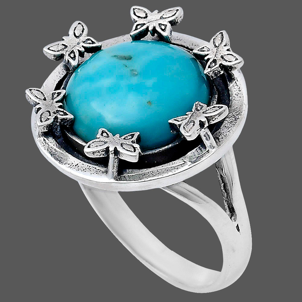 Premium Quality Turquoise Nevada Aztec Mt Ring size-7 R-1716 27-ER11107