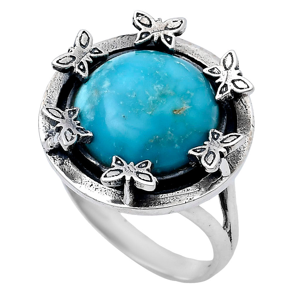 Premium Quality Turquoise Nevada Aztec Mt Ring size-7 R-1716 27-ER11108