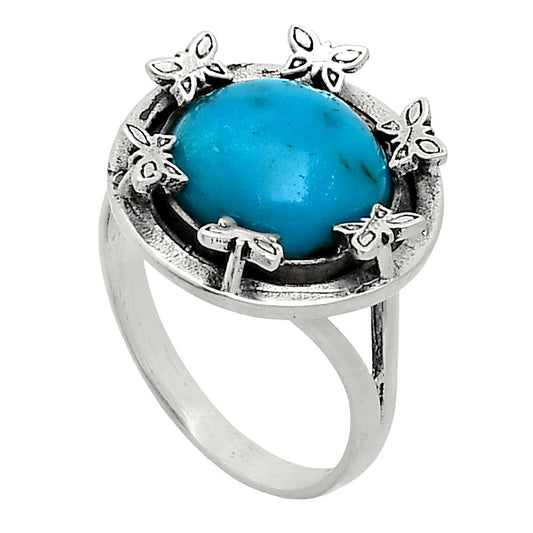 Premium Quality Turquoise Morenci Mine Ring size-8.5 R-1716 27-ER11114