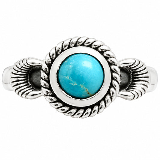 Premium Turquoise Nevada Aztec Mt Ring size-8 R-1733 27-ER11171