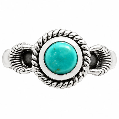 Premium Turquoise Nevada Aztec Mt Ring size-6 R-1733 27-ER11176