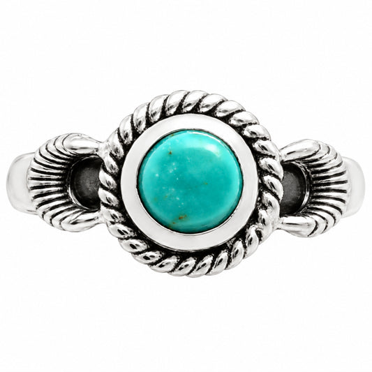 Premium Turquoise Nevada Aztec Mt Ring size-6 R-1733 27-ER11176