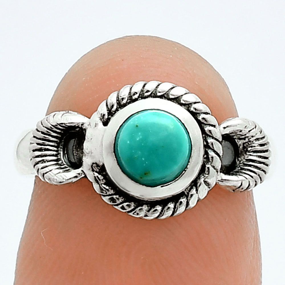 Premium Turquoise Nevada Aztec Mt Ring size-6 R-1733 27-ER11176