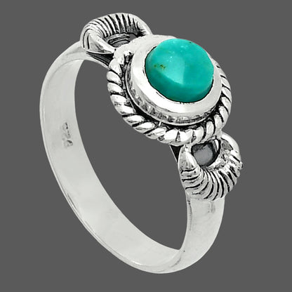 Premium Turquoise Nevada Aztec Mt Ring size-6 R-1733 27-ER11176