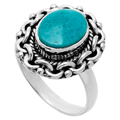 Premium Turquoise Nevada Aztec Mt Ring size-6 R-1667 27-ER11180