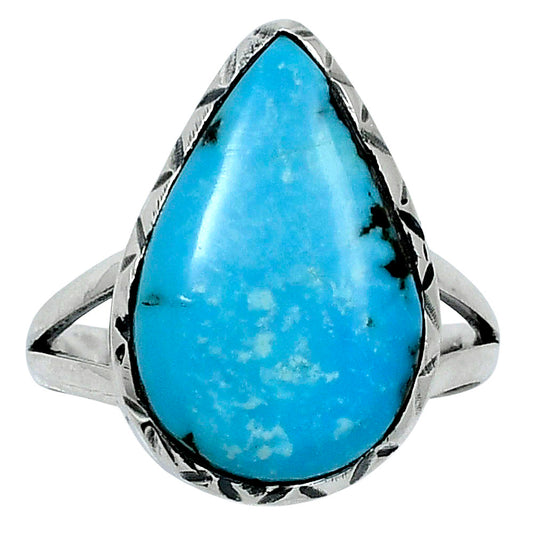 Premium Natural Turquoise Nevada Aztec Mt Ring size-8 R-1074 27-ER11202