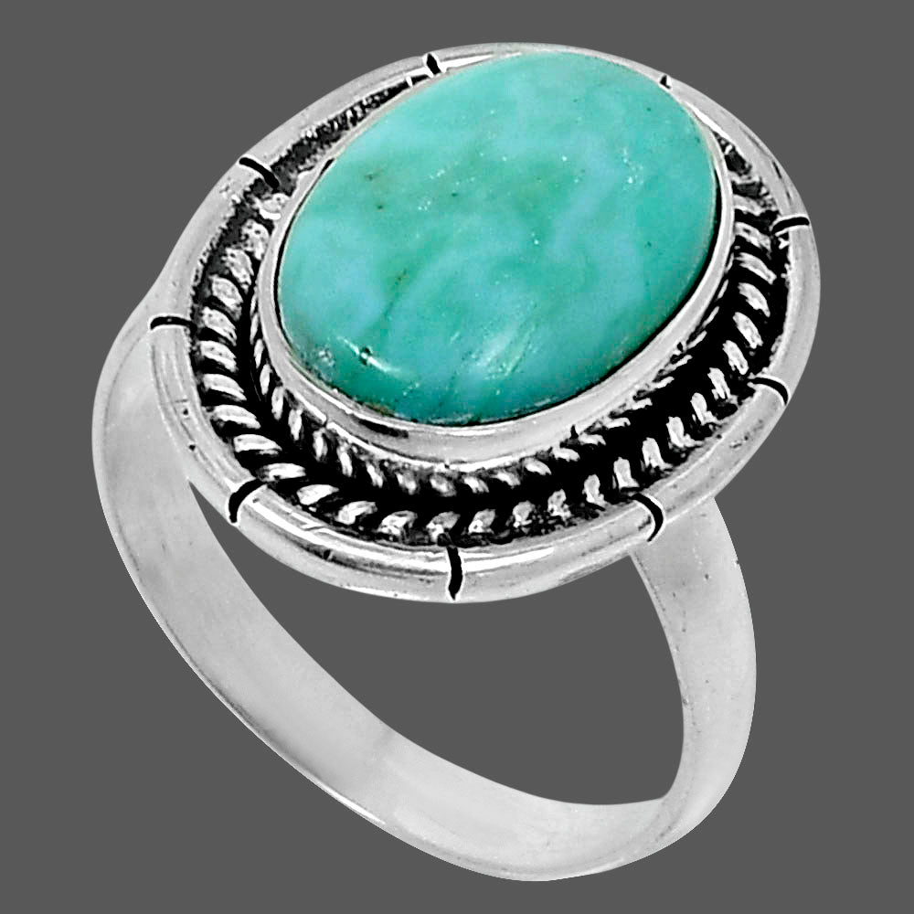 Premium Natural Turquoise Nevada Aztec Mt Ring size-8 R-1728 27-ER11215