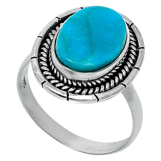 Premium Natural Turquoise Nevada Aztec Mt Ring size-9 R-1728 27-ER11218