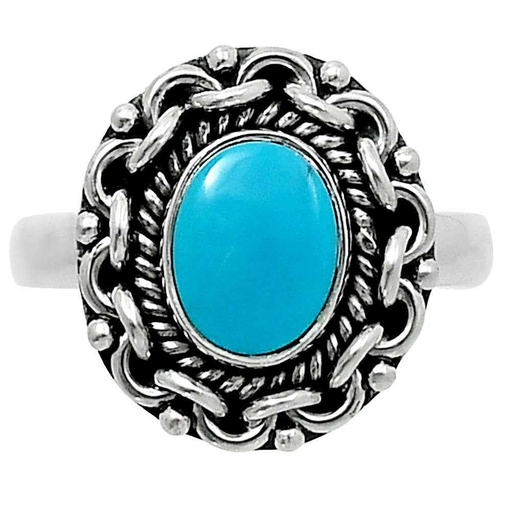 Premium Sleeping Beauty Turquoise Ring size-8 R-1667 27-ER11261