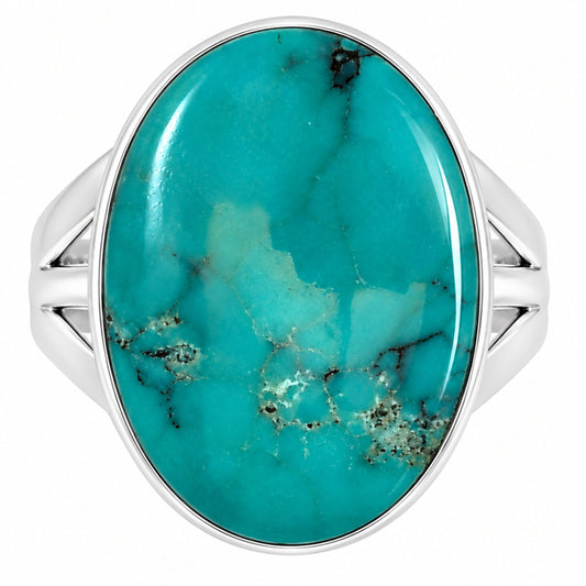 Natural Rare Turquoise Nevada Aztec Mt Ring size-8 R-1003 27-ER15183