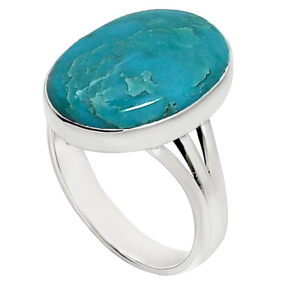 Natural Rare Turquoise Nevada Aztec Mt Ring size-9 R-1003 27-ER15196