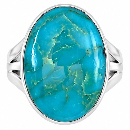 Natural Rare Turquoise Nevada Aztec Mt Ring size-7 R-1003 27-ER15203