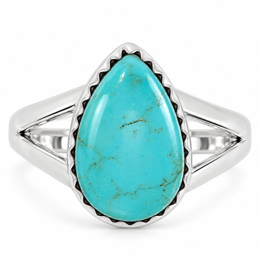 Natural Rare Turquoise Nevada Aztec Mt Ring size-6 R-1210 27-ER15407