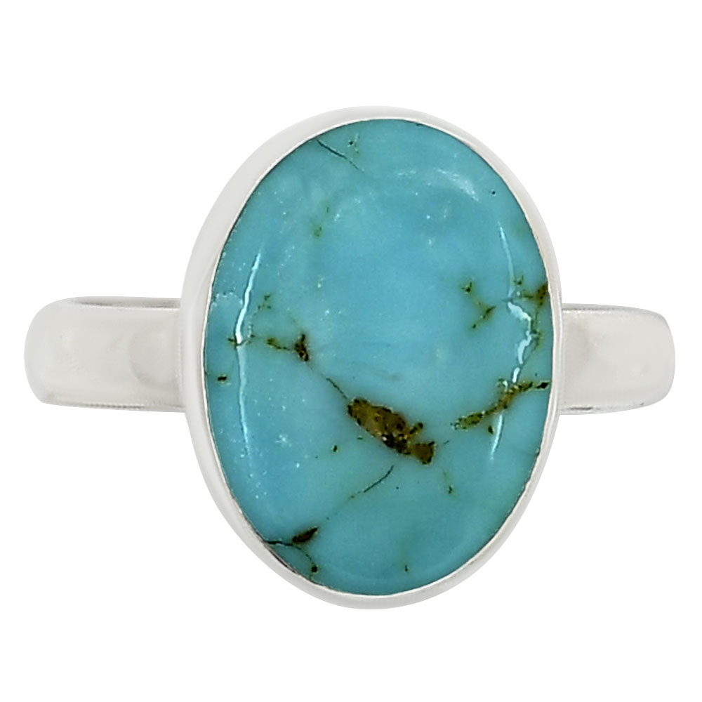 Natural Rare Turquoise Nevada Aztec Mt Ring size-5.5 R-1001 27-ER15508