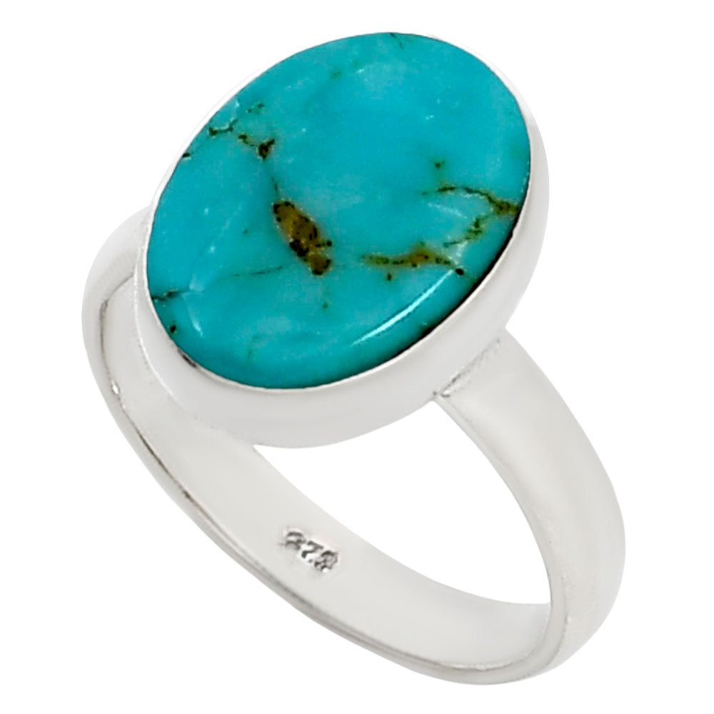Natural Rare Turquoise Nevada Aztec Mt Ring size-5.5 R-1001 27-ER15508