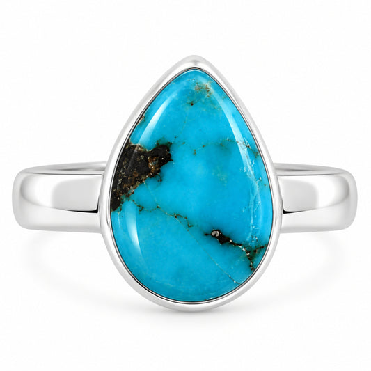 Natural Rare Turquoise Nevada Aztec Mt Ring size-6 R-1001 27-ER15530