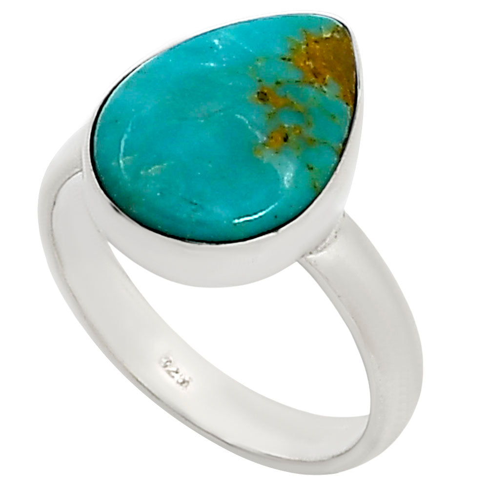 Natural Rare Turquoise Nevada Aztec Mt Ring size-6.5 R-1001 27-ER15539