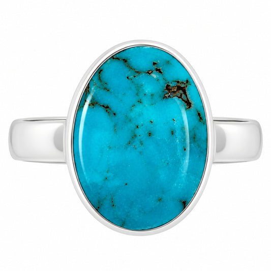 Natural Rare Turquoise Nevada Aztec Mt Ring size-7 R-1001 27-ER15553