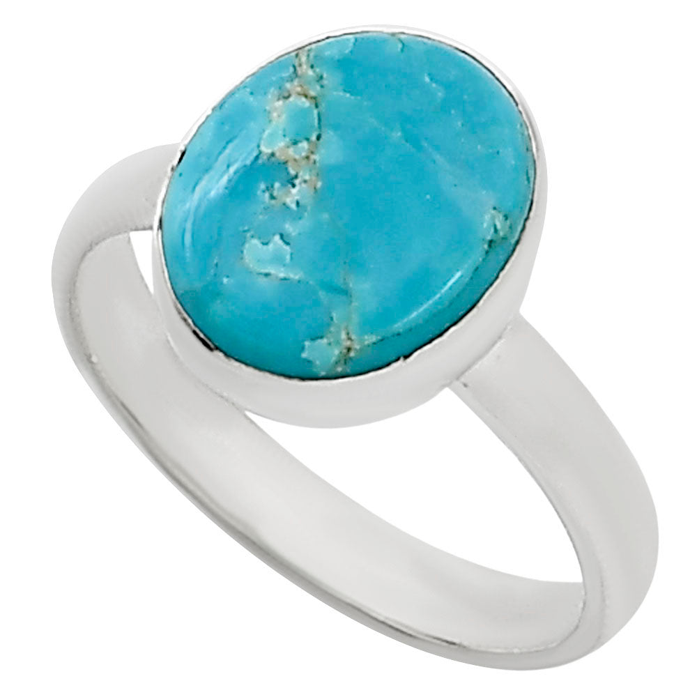 Natural Rare Turquoise Nevada Aztec Mt Ring size-7.5 R-1001 27-ER15569