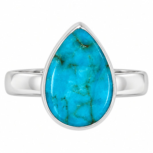 Natural Rare Turquoise Nevada Aztec Mt Ring size-7.5 R-1001 27-ER15571