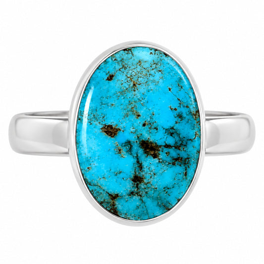 Natural Rare Turquoise Nevada Aztec Mt Ring size-8 R-1001 27-ER15573