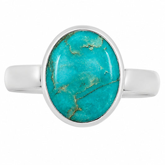Natural Rare Turquoise Nevada Aztec Mt Ring size-6 R-1004 27-ER15657