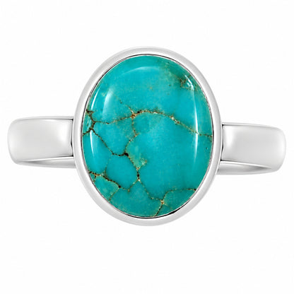 Natural Rare Turquoise Nevada Aztec Mt Ring size-7 R-1004 27-ER15693
