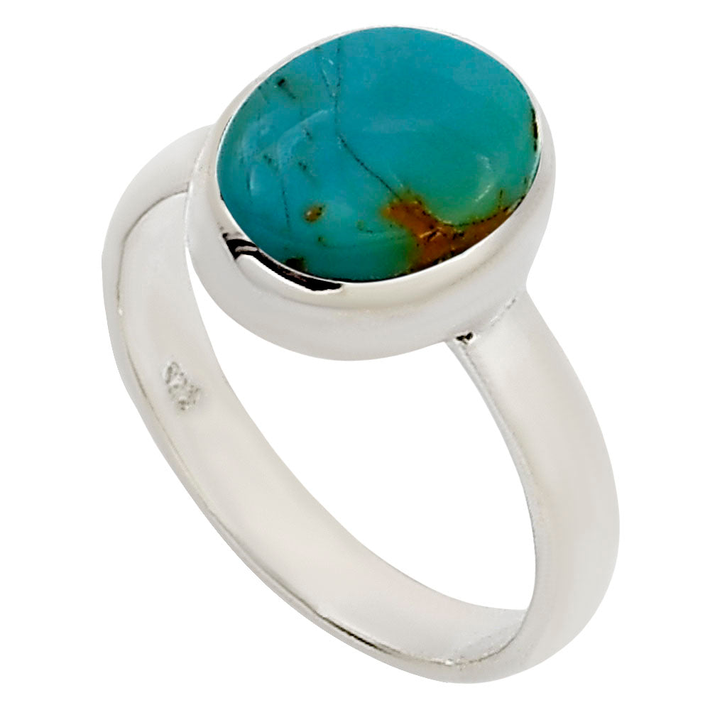 Natural Rare Turquoise Nevada Aztec Mt Ring size-8 R-1004 27-ER15730