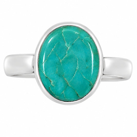 Natural Rare Turquoise Nevada Aztec Mt Ring size-8 R-1004 27-ER15736