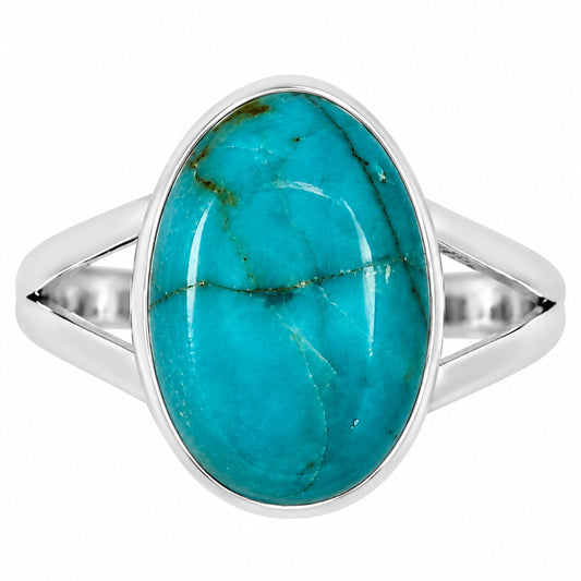 Natural Rare Turquoise Nevada Aztec Mt Ring size-8 R-1002 27-ER15786