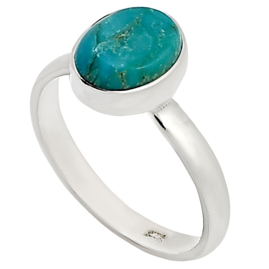 Natural Rare Turquoise Nevada Aztec Mt Ring size-5 R-1001 27-ER15856