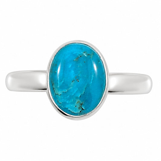 Natural Rare Turquoise Nevada Aztec Mt Ring size-5 R-1001 27-ER15874