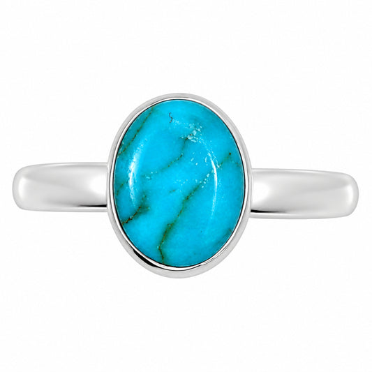Natural Rare Turquoise Nevada Aztec Mt Ring size-6 R-1001 27-ER15883