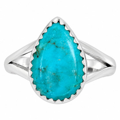 Natural Rare Turquoise Nevada Aztec Mt Ring size-5 R-1227 27-ER16029