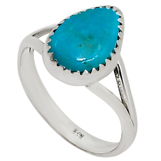 Natural Rare Turquoise Nevada Aztec Mt Ring size-5 R-1227 27-ER16029
