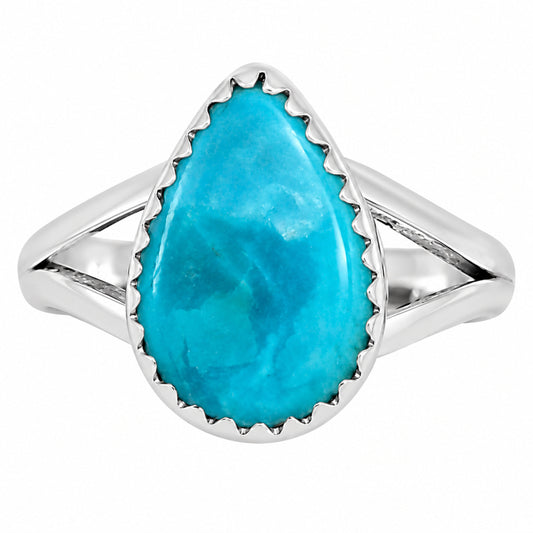 Natural Rare Turquoise Nevada Aztec Mt Ring size-5 R-1227 27-ER16032