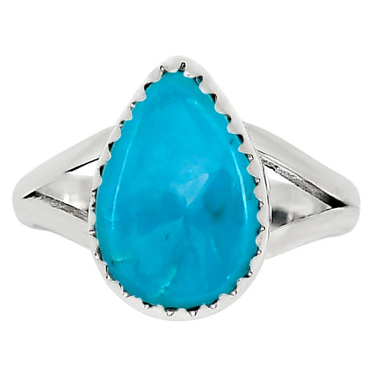 Natural Rare Turquoise Nevada Aztec Mt Ring size-5 R-1227 27-ER16035