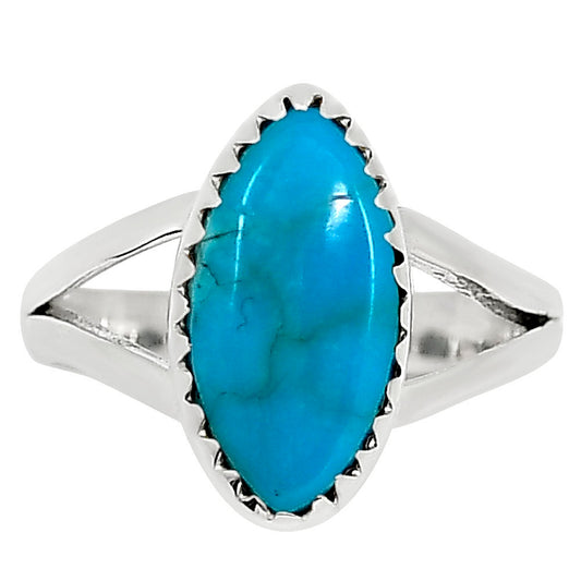 Natural Rare Turquoise Nevada Aztec Mt Ring size-6 R-1227 27-ER16038