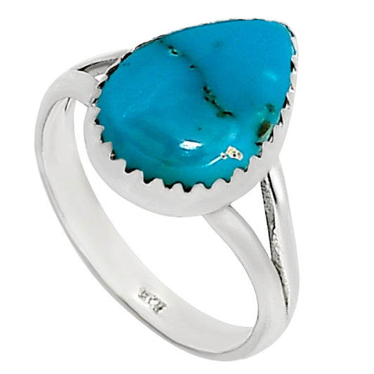 Natural Rare Turquoise Nevada Aztec Mt Ring size-8 R-1227 27-ER16104