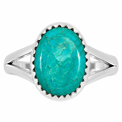Natural Rare Turquoise Nevada Aztec Mt Ring size-9 R-1227 27-ER16120