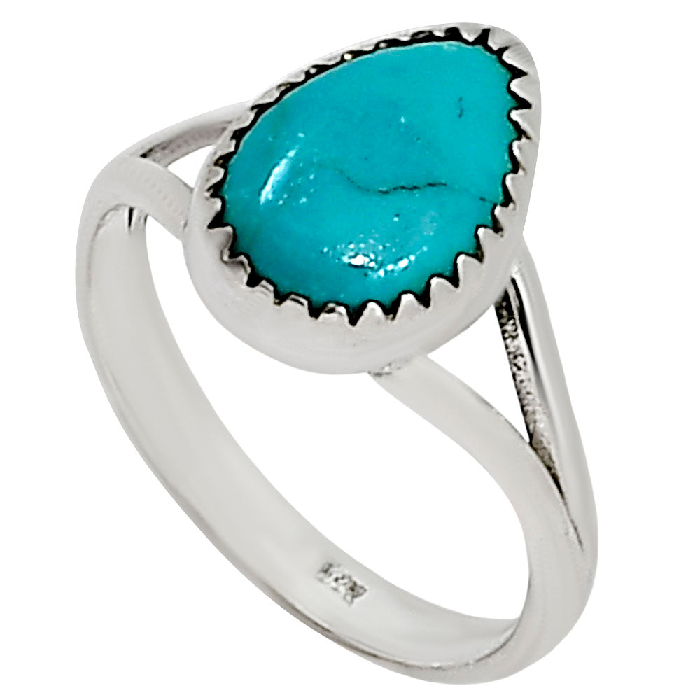 Natural Rare Turquoise Nevada Aztec Mt Ring size-9 R-1227 27-ER16128