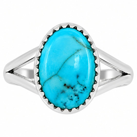 Natural Rare Turquoise Nevada Aztec Mt Ring size-9 R-1227 27-ER16134