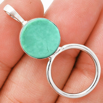 Premium Rare Turquoise Nevada Aztec Mt Pendant Earrings Set T-1012 27-ET10039