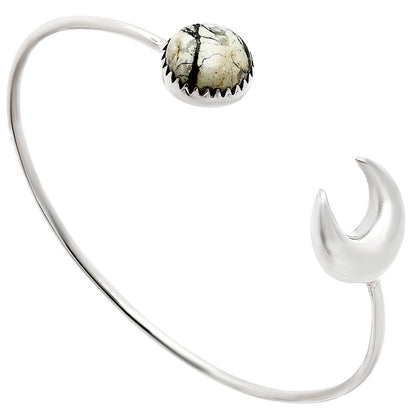 Moon - Authentic White Buffalo Turquoise Cuff Bangle Bracelet B-1046 28-EB10190