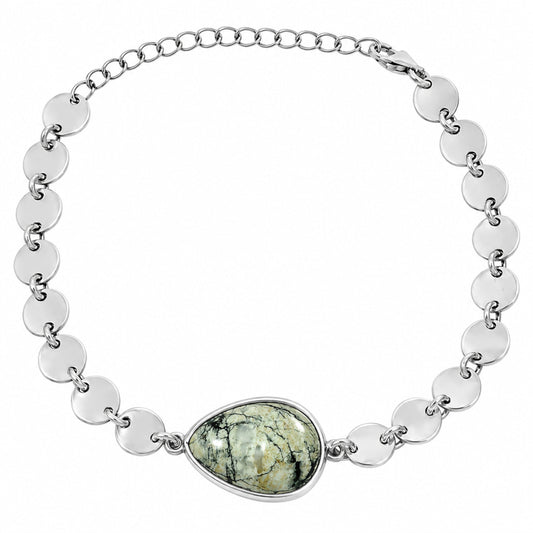 Premium Authentic White Buffalo Turquoise Nevada Bracelet B-1044 28-EB10193