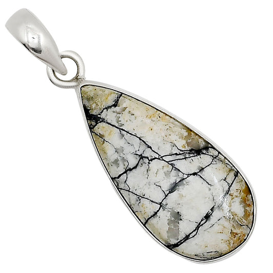 Authentic White Buffalo Turquoise Nevada Pendant P-1001 28-EP10938