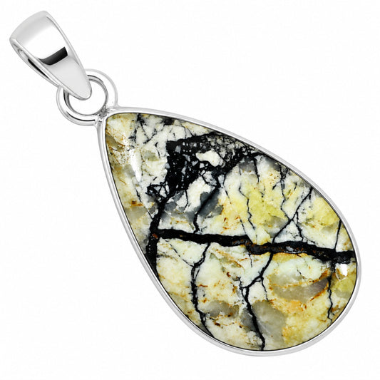 Authentic White Buffalo Turquoise Nevada Pendant P-1001 28-EP10944