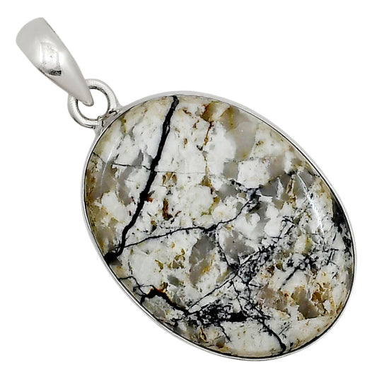 Authentic White Buffalo Turquoise Nevada Pendant P-1001 28-EP10946