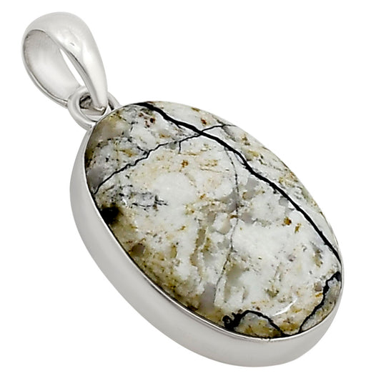 Authentic White Buffalo Turquoise Nevada Pendant P-1001 28-EP10953