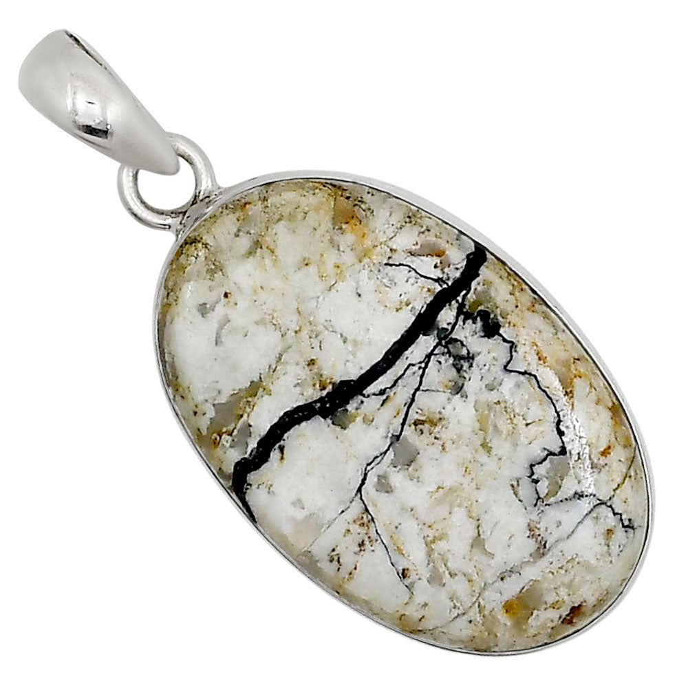 Authentic White Buffalo Turquoise Nevada Pendant P-1001 28-EP10954